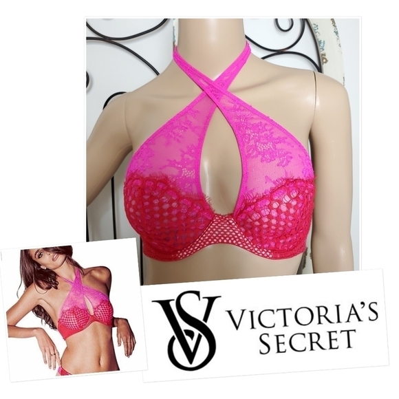 Victoria's Secret red/pink very sexy bra 32D - Picture 1 of 6